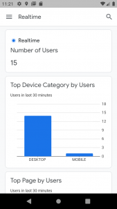 اسکرین شات برنامه Google Analytics 2