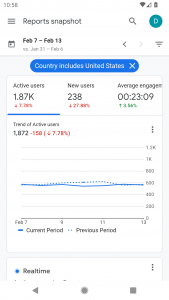 اسکرین شات 2 برنامه Google Analytics