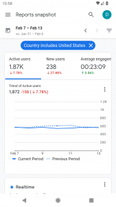 اسکرین شات برنامه Google Analytics 2