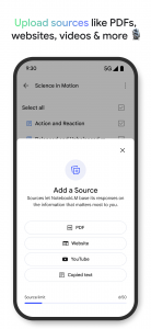 اسکرین شات 3 برنامه Google NotebookLM