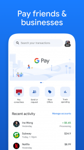اسکرین شات برنامه Google Pay 1