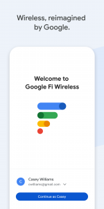 اسکرین شات 1 برنامه Google Fi Wireless