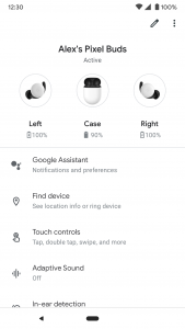 اسکرین شات برنامه Google Pixel Buds 1