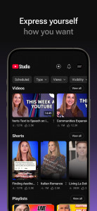اسکرین شات برنامه YouTube Studio 3