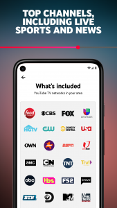 اسکرین شات 2 برنامه YouTube TV: Live TV & more