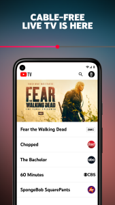 اسکرین شات 1 برنامه YouTube TV: Live TV & more