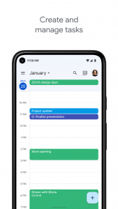 اسکرین شات برنامه Google Calendar 4