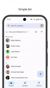 اسکرین شات برنامه گوگل کانتکتس (Contacts) 2