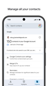اسکرین شات 6 برنامه گوگل کانتکتس (Contacts)