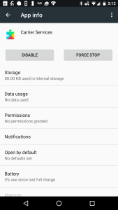 اسکرین شات 4 برنامه Carrier Services
