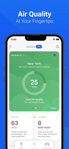 اسکرین شات برنامه Air Quality & Pollen - AirCare 1