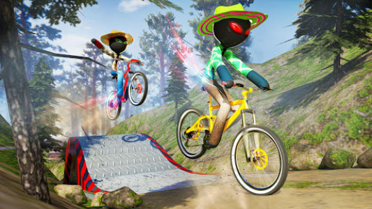 اسکرین شات بازی Stickman BMX Uphill Rider - Cycle Stunts 3