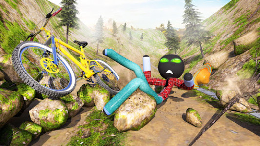 اسکرین شات بازی Stickman BMX Uphill Rider - Cycle Stunts 4