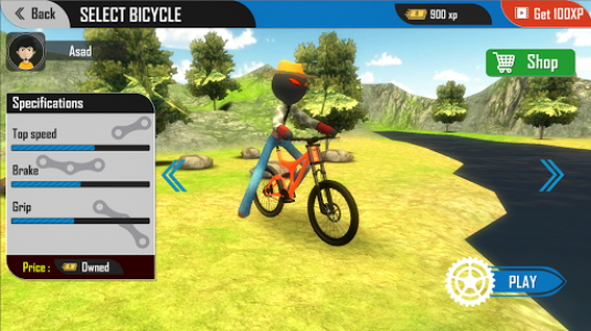 اسکرین شات بازی Stickman BMX Uphill Rider - Cycle Stunts 5