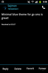 اسکرین شات برنامه Ice Minimal Theme GO SMS Pro 5