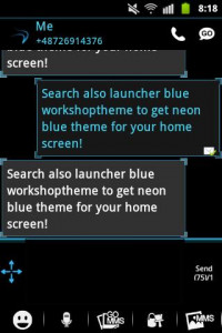 اسکرین شات برنامه Ice Minimal Theme GO SMS Pro 2