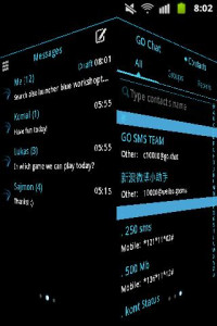 اسکرین شات برنامه Ice Minimal Theme GO SMS Pro 4