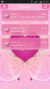 اسکرین شات برنامه Romantic Theme GO SMS Pro 1