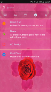 اسکرین شات برنامه Theme rose pink cute GO SMS 3