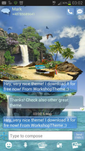 اسکرین شات برنامه Tropical Theme GO SMS Pro 2