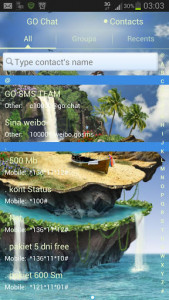 اسکرین شات برنامه Tropical Theme GO SMS Pro 3