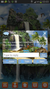 اسکرین شات برنامه Tropical Theme GO SMS Pro 4
