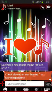 اسکرین شات برنامه Theme Music GO SMS Pro 2