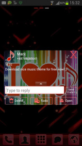 اسکرین شات برنامه Theme Music GO SMS Pro 4