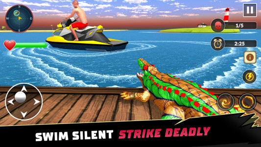 اسکرین شات 3 بازی Animal Crocodile Attack Sim