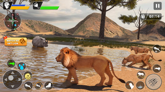 اسکرین شات بازی Lion Games Animal Simulator 3D 1