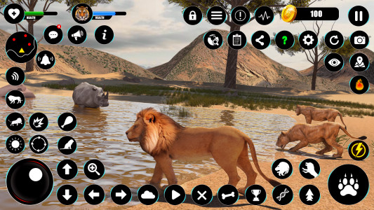 اسکرین شات بازی Lion Games Animal Simulator 3D 2