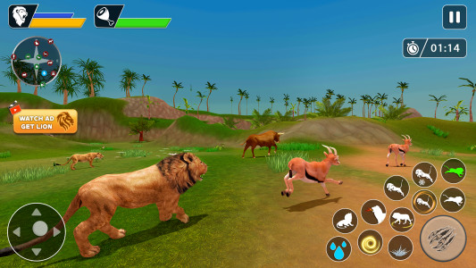 اسکرین شات بازی Lion Games Animal Simulator 3D 4