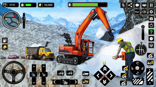 اسکرین شات برنامه Snow Offroad Construction Game 2