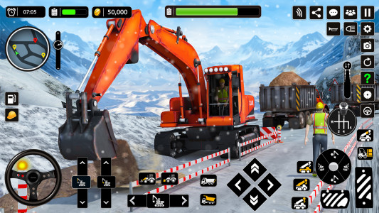 اسکرین شات برنامه Snow Offroad Construction Game 6