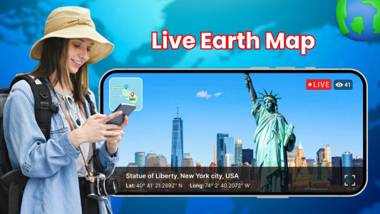 اسکرین شات برنامه Live Earth Map & GPS Map 1