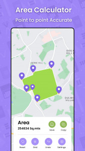 اسکرین شات 3 برنامه GPS Area Measure Calculator