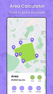 اسکرین شات برنامه GPS Area Measure Calculator 3