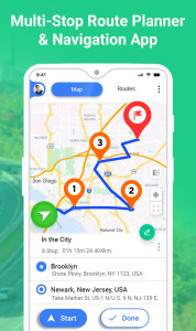 اسکرین شات 1 برنامه GPS Route Planner