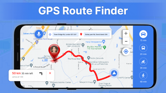 اسکرین شات برنامه GPS Navigation Map Route Find 5