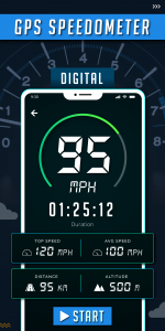 اسکرین شات برنامه GPS Speedometer, Odometer 1