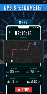 اسکرین شات برنامه GPS Speedometer, Odometer 3