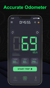 اسکرین شات 2 برنامه Odometer: GPS Speedometer App