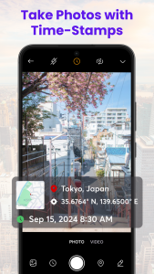 اسکرین شات 1 برنامه GPS Camera - Timestamp Photo