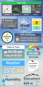 اسکرین شات 4 برنامه GPS Map Camera