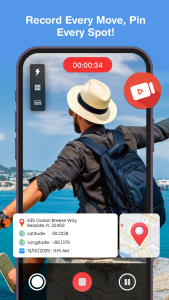 اسکرین شات 2 برنامه GPS Location Map Camera