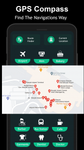 اسکرین شات برنامه GPS Compass Direction finder 6