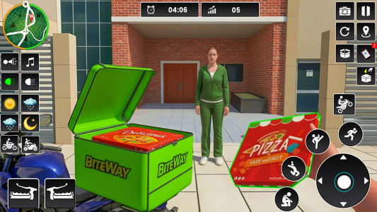 اسکرین شات 4 بازی Pizza Delivery Bike Games 3D