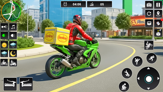 اسکرین شات 1 بازی Pizza Delivery Bike Games 3D