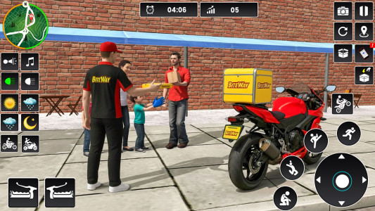 اسکرین شات 5 بازی Pizza Delivery Bike Games 3D