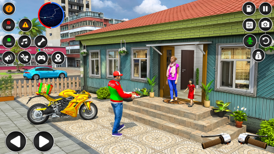 اسکرین شات 3 بازی Pizza Delivery Bike Games 3D